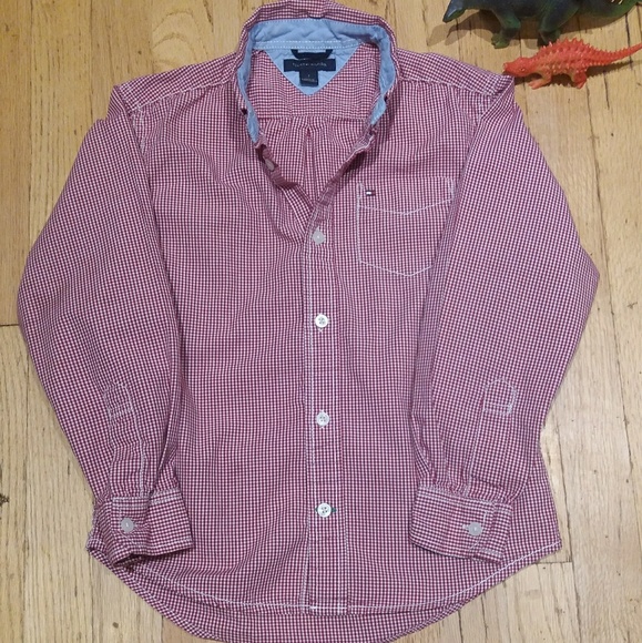 Tommy Hilfiger Other - Tommy Hilfiger long sleeve red check boys shirt